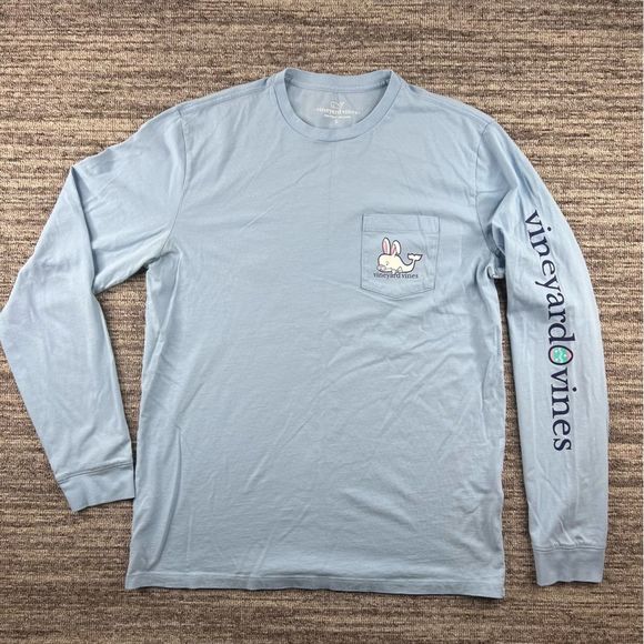 Vineyard Vines Men Long Sleeve Easter Whale T-Shirt Small - Picture 2 of 9